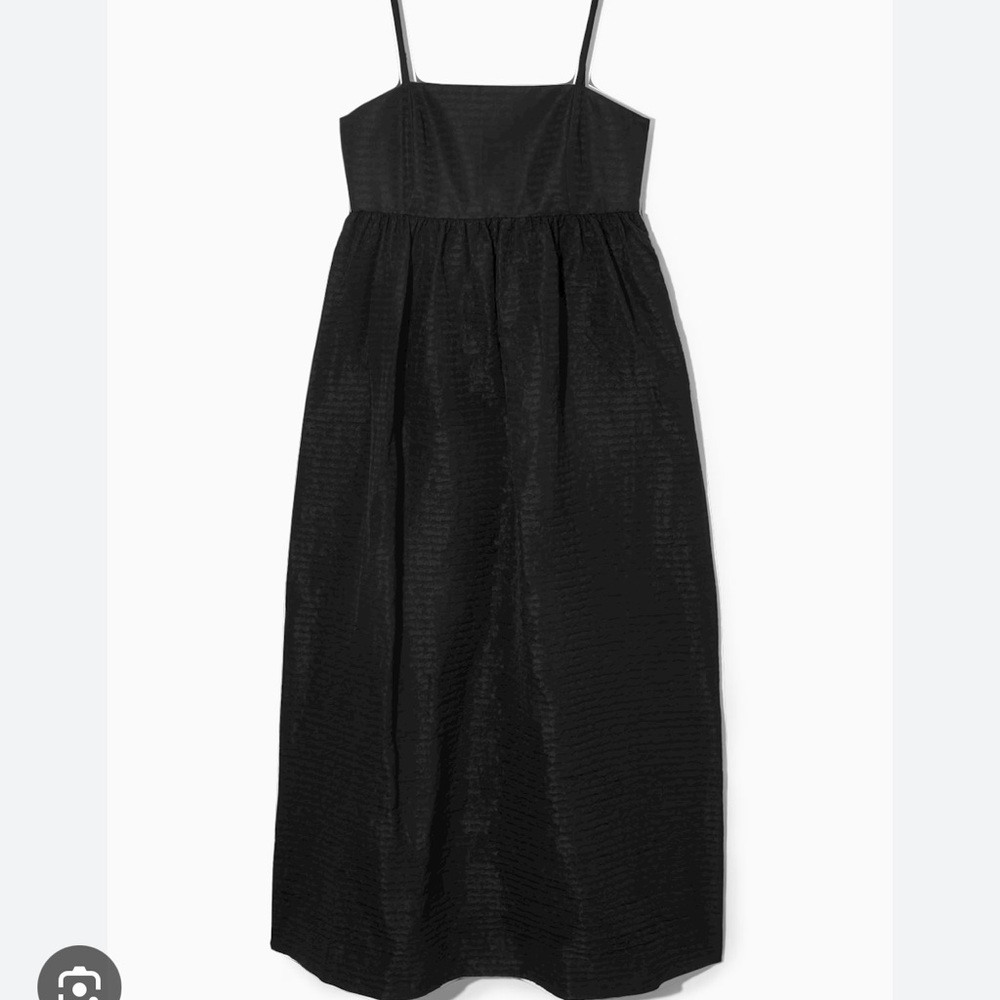 Cos textured black midi dress, size 10, NWT